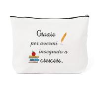 Regalo Maestre Fine Anno,Idee Regalo per Insegnanti Colleghe Maestre Compleanno Natale,Regali Professoressa Fine Anno,Regali Professori Terza Media San Valentino Divertenti,Pochette Trucchi Donna