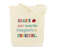 Regalo Maestre Fine Anno,Idee Regalo per Insegnanti Colleghe Maestre Natale,Regali Professoressa Fine Anno Personalizzato Compleanno,Regali Professori Terza Media San Valentino Divertenti,Borsa Tela