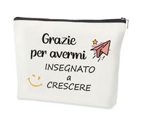 Regalo Maestre Fine Anno,Originale Utili Idee Regalo per Colleghe Terza Maestre Insegnanti Media Professoressa Asilo Donna Sorella Amiche Mamma Grazie Pensione Natale Laurea,Beauty Case