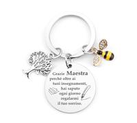 Regalo Maestre Fine Anno,Regalo Maestra,Regali Maestre Fine Anno,Portachiavi Maestra,Idee Regalo Insegnanti,Grazie Maestra Regalo per Insegnante,Regalo per Maestra Asilo Personalizzato Regalo Maestro