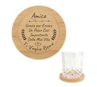 Regalo Migliore Amica,Regalo Amica,Regalo Amica Speciale Originale,Idee Regalo Amica,Regalo per Amica,Regali Personalizzati per Amica,Idee Regali Natale Amiche,Sottobicchieri Legno per Amica