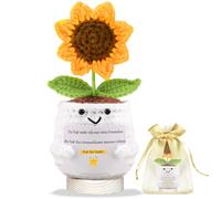 Regalo migliore per le donne con girasole positivo all'uncinetto, piccolo ringraziamento, mutaggero, regalo per fidanzata, compleanno, girasoli, tasca, decorazione di compleanno, Natale