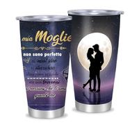 Regalo Moglie, Regalo Moglie Compleanno,Regalo San Valentino per Lei, Mug Termica Idee Regalo per Moglie Anniversario, Regalo per Moglie da Parte del Marito, Regali Moglie Natale Tazza Termica 20oz