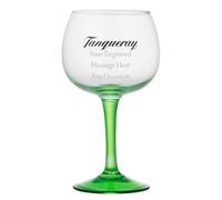 Regalo Natale personalizzato Tanqueray Gin Glass inciso con il tuo messaggio/...