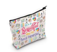 Regalo neurologo Brain Doctor Gift It's a Beautiful Day to Save Neurons Makeup Bag per Neurochirurgia Neuroscienze, Borsa Neuroni