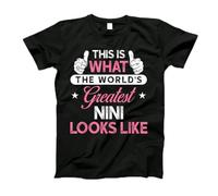 Regalo Nini: Il Nini più Grande del Mondo Maglietta Uomo Girocollo Maglietta T-Shirt Casual Magliette Basic per Palestra Hip-Hop Sport S