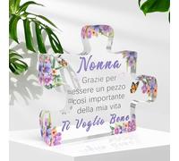 Regalo Nonna Natale, Regalo per Nonna Natale Puzzle Acrilico, Regalo Natale Nonna Idee Regalo per La Nonna Regalo di Natale Nonna Regalo per Nonna da Nipote Regalo A Mia Nonna Regalo Nonna Compleanno