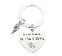 Regalo Nonna Portachiavi Festa Dei Nonni, Regalo Festa Della Nonna, Originali Idee Regali Nonna Compleanno, Idee Regali Natale Pasqua Festa Della Mamma per Nonna dai Nipoti, Regalo Natale Nonna