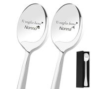 Regalo Nonni, Cucchiaini Natalizi,Festa dei Nonni Idee Regalo Nonna Natale, Regali Nonno Cucchiaini da Caffè per Famiglia Natale Regali a Meno Di 10 Euro, Compleanno Cucchiaio Della Nonna