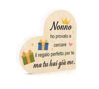 Regalo Nonno Natale,Regalo Nonno Oggetti Decorativi in Legno,Regali Nonni,Regali per Nonni,Regalini Natale Halloween San Valentino per Lui,Regalini Di Natal,Idee Festa Del Papa,Festa Del Papà