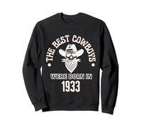 Regalo Occidentale per Il Compleanno di Best Cowboys Were Born in 1933 Felpa