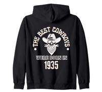 Regalo Occidentale per Il Compleanno di Best Cowboys Were Born in 1935 Felpa con Cappuccio