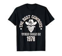Regalo Occidentale per Il Compleanno di Best Cowboys Were Born in 1978 Maglietta