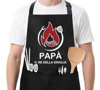 Regalo Papa Compleanno, Idee Regalo Papà Regali per Papà Regali Personalizzato Utile Natale Pasqua 40 50 60 70 Anni Festa Del Papa San Valentino Grembiule Barbecue Uomo Cucina Accessori Barbecue