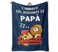 Regalo Papa Compleanno, Regalo Papà - Coperta Leone Dorme 157*132cm