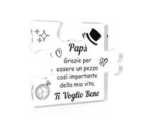 Regalo Papà Decorativa Targa in Acrilico Regali Natale Compleanno Papa Natale Papà Regalo per Pensione, Idee Regalo Uomo Targa Decorativa Regali Festa Del Papa, Regalo Festa del Nonno Festa del Babbo