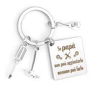 Regalo Papà,Regalo Papa Compleanno Portachiavi Papà,Idea Regali per Papà Natale Regali da fare al Papà Regali per un neo Papà Regalo Papa e Figlia Figlio Personalizzato Festa del Papa Idee Regalo