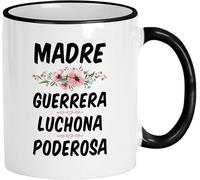 Regalo para El Dia De Las Madres Mama Guerrera Luchona Poderosa Tazze da caffè Novità Tazza da caffè Tazza da tè in ceramica stampata su entrambi i lati per mamma papà Amico Moglie Marito Regalo 11 on