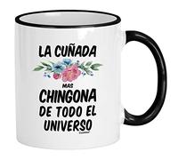 Regalo Para La Cuñada Mas Chingona De Todo El Universo Mug Ceramica Tazza Eleganti Tazze Per Latte Cucina Tè 330Ml