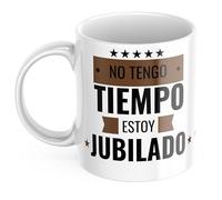 Regalo pensionamento uomo originale - Tazza divertente per pensionato - Idea divertente per compagno di lavoro, padre o amico - 350 ml ceramica (tazza in pensione, non ho tempo sono in pensionato)