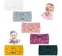 Regalo per 0-10 Anno Ragazza Buono Memoria 6 Pezzi Morbida Elastico Turbante &