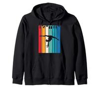 Regalo per 18° Compleanno diciotto Ginnastica Vintage 18 Anni Felpa con Cappuccio