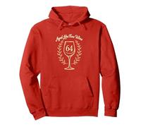 Regalo per 64° Compleanno: Invecchiato Come Un Buon Vino Felpa con Cappuccio, Unisex per Adulti, Rosso, XL