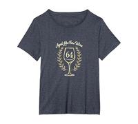 Regalo per 64° Compleanno: Invecchiato Come Un Buon Vino Maglietta, Donna Plus-Size, Pervinca, 2X