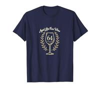 Regalo per 64° Compleanno: Invecchiato Come Un Buon Vino Maglietta, Uomo, Navy, XL