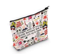 Regalo per amanti del crimine con scritta "How My Smile Lit Up a Room" (lingua italiana non garantita), Make Sure Bag Eu, Borsa cosmetica con stampa