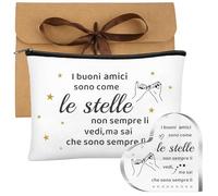 Regalo Per Amici Includi Placche Acriliche Di Cuore Per Gli Amici Borsa Cosmetica Busta Regalo Gli Amici Sono Come Le Stelle Regalo Di Laurea Compleanno Regala A Un Amico Sorelle