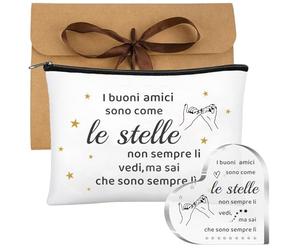 Regalo Per Amici Includi Placche Acriliche Di Cuore Per Gli Amici Borsa Cosmetica Busta Regalo Gli Amici Sono Come Le Stelle Regalo Di Laurea Compleanno Regala A Un Amico Sorelle
