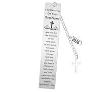 Regalo per battesimo per adulti per donne uomini regali prima comunione croce battesimo segnalibro cristiano segnalibri religiosi regalo cresima