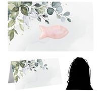 Regalo per Battesimo per Ragazze Quarzo Rosa Gemma Pesce Come Portafortuna per Battesimo Regalo per Battesimo con Biglietto Regalo Regalo per Bambine per Comunione Battesimo Cresima (Rose)