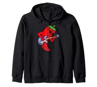 Regalo per Chitarrista Red Hot Chilli Felpa con Cappuccio