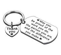 Regalo per colleghi, May You Be Proud of the Work You do Portachiavi per colleghi, regalo di pensione per donne e uomini, argento, M