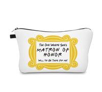 Regalo per damigella d'onore, addio al nubilato, regalo di nozze per besties amici, pochette per trucchi da donna, QUELLO IN CUI È MATRONA D'ONORE