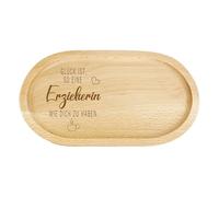 Regalo per educatore, vassoio da portata ovale in legno, per pane, dessert, biscotti, tè, caffè, frutta, regalo di addio, regalo di ringraziamento per l'educatrice per Natale compleanno