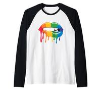 Regalo per gay, gay o lesbiche, arcobaleno LGBT Maglia con Maniche Raglan
