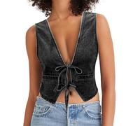 Regalo per Giovane Papà 2024 Nuovi modelli Primavera ed Estate in Denim di confine in Europa e negli Stati - Maglia del Corpo a V Profondo Piccola Maglia Del Corpo Vento T-shirt Uomo Fotografo, grigio