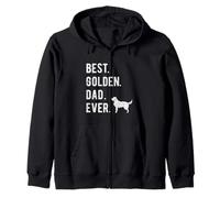 Regalo per gli amanti dei cani con scritta "Best Golden Dad Ever" Felpa con Cappuccio