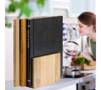 Regalo per gli amanti dei libri che cucinano - Set di taglieri a libro con supporto in legno, 3 taglieri in legno massiccio che sembrano libri, regalo da cucina per chef, pane, carne, verdure