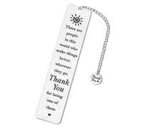 Regalo per gli amanti dei libri con catena di ringraziamento, segnalibro per migliore amico, insegnante, capo, ritorno a scuola, coming of age, calza di Natale per adolescenti