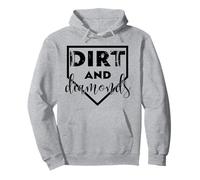 Regalo per gli amanti del baseball Dirt and Diamonds Felpa con Cappuccio