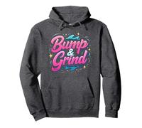 Regalo per Gli Amanti della Musica retrò Anni '90 R&B Bump & Grind Felpa con Cappuccio, Unisex per Adulti, Grigio Scuro, XXL