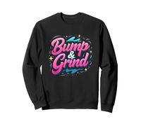 Regalo per Gli Amanti della Musica retrò Anni '90 R&B Bump & Grind Felpa, Unisex per Adulti, Nero, L
