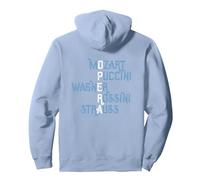 Regalo per Gli Amanti dell'opera Mozart Puccini Wagner Rossini Strauss Felpa con Cappuccio, Unisex per Adulti, Blu Polveroso, M
