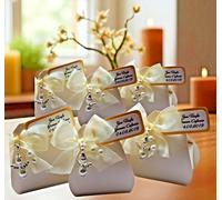 Regalo per gli Ospiti Matrimonio Angelo Mandorle 5 Portafortuna A Borsa Con Nome