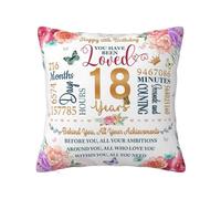 Regalo per il 18° compleanno per ragazze, regalo per ragazza di 18 anni, 45,7 x 45,7 cm, 18° compleanno, decorazioni per ragazze, idee regalo per il 18° compleanno per figlia, sorella, nipote