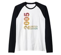 Regalo per Il 20° Compleanno per Uomini e Donne Nati nel 2005 Che compie 20 Anni Maglia con Maniche Raglan